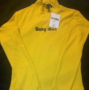 Mustard/Black Baby Girl Shirt